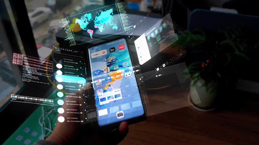 梵映学员马天宇影视后期作品-手机全息UI界面科技感特效